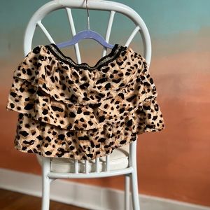 Leopard print skirt girls